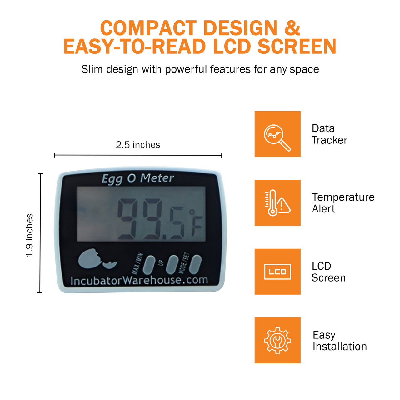 Egg-O-Meter™ | Egg Incubator Hatching Thermometer - A Better Egg Thermometer