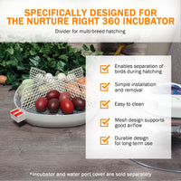Thumbnail for Nurture Right 360 Hatch Divider | Adjustable Incubator Divider for Multi-Species Hatching