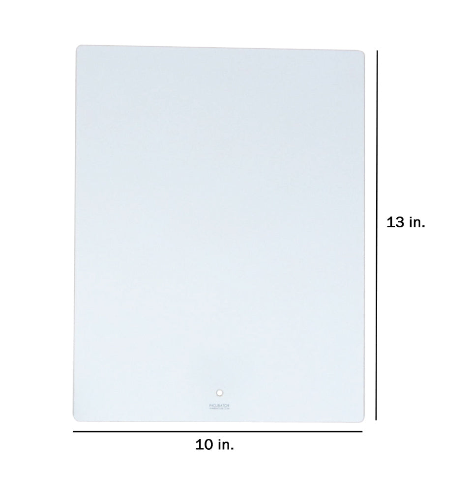 A white autocoop door panel for a chicken