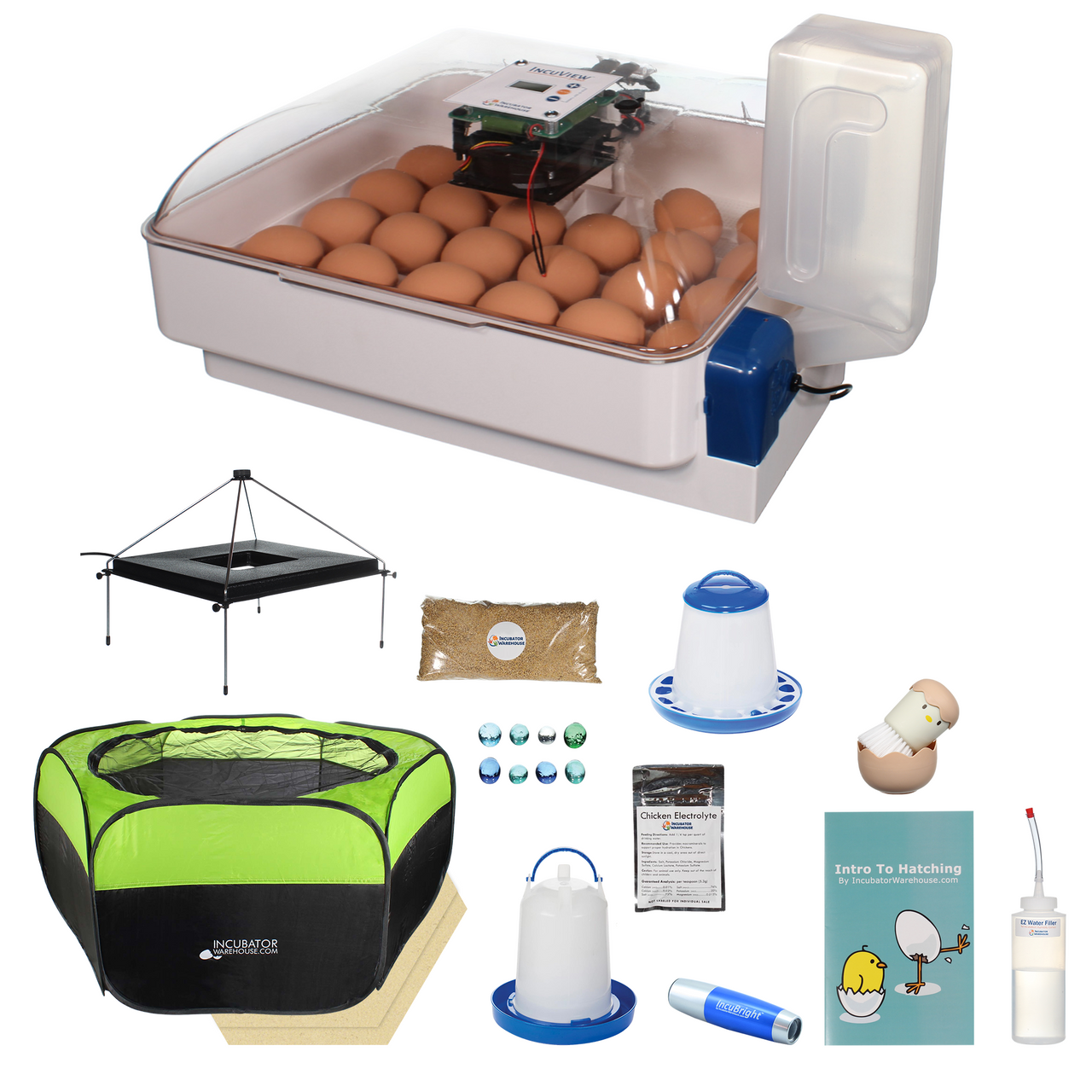 IncuView™ 3 Pro Automatic Egg Incubator & Brooder Ultimate Combo Kit