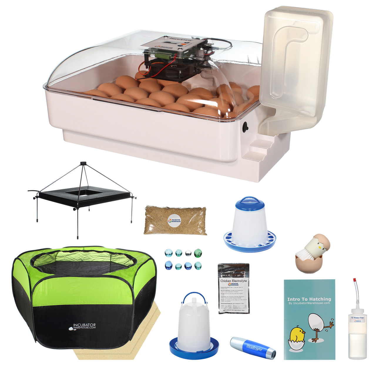 IncuView™ 3 Pro Automatic Egg Incubator & Brooder Ultimate Combo Kit