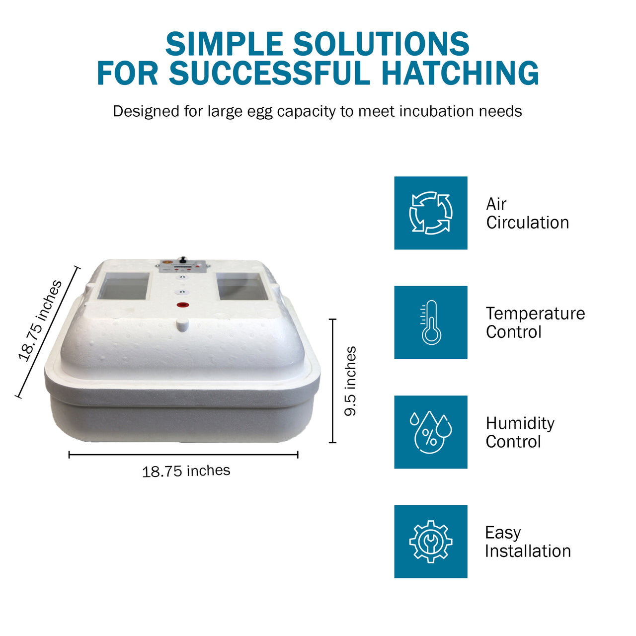 HovaBator 2370 Circulated Air Egg Incubator Starter Combo Kit