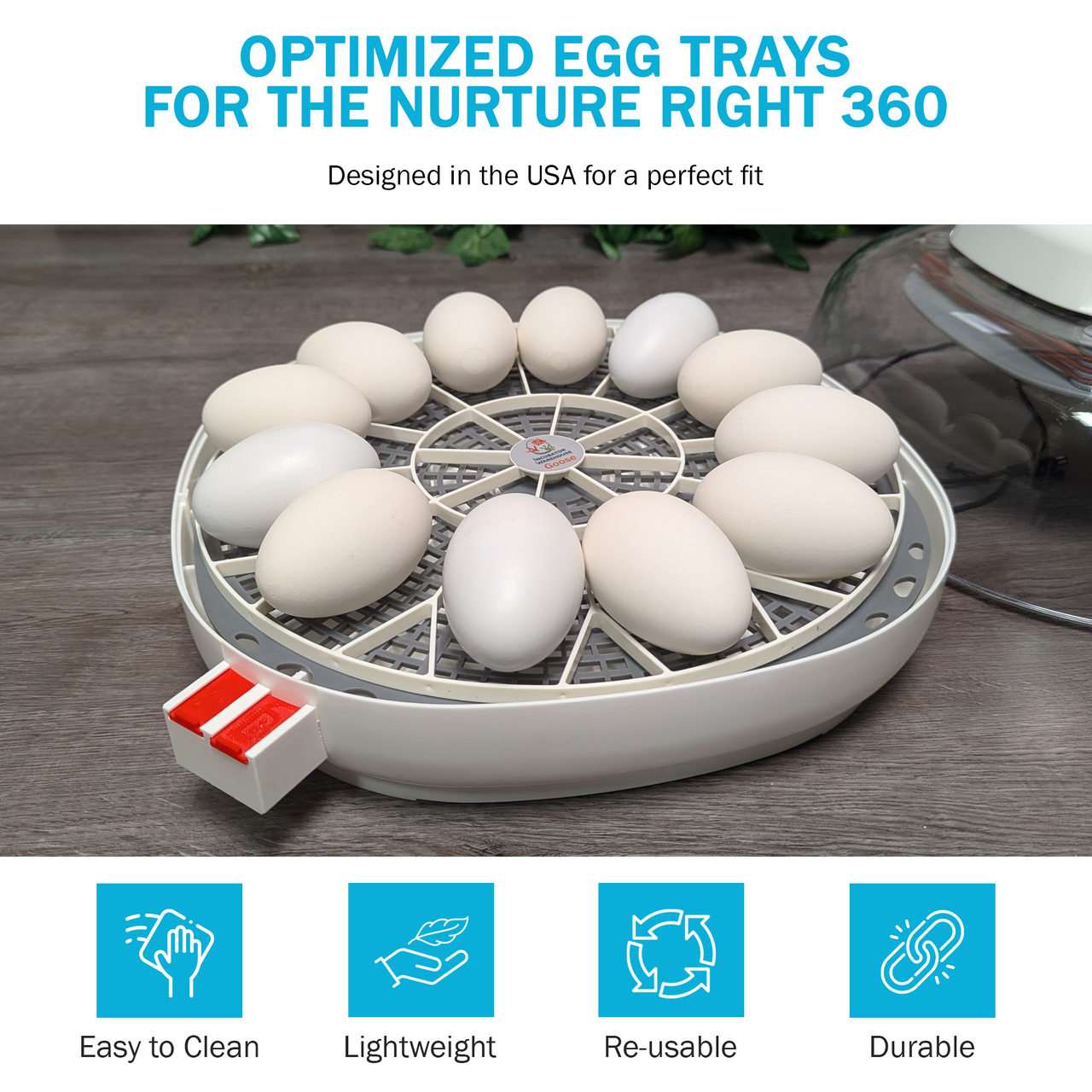 Nurture Right 360 Egg Trays for Small to XL Egg Sizes