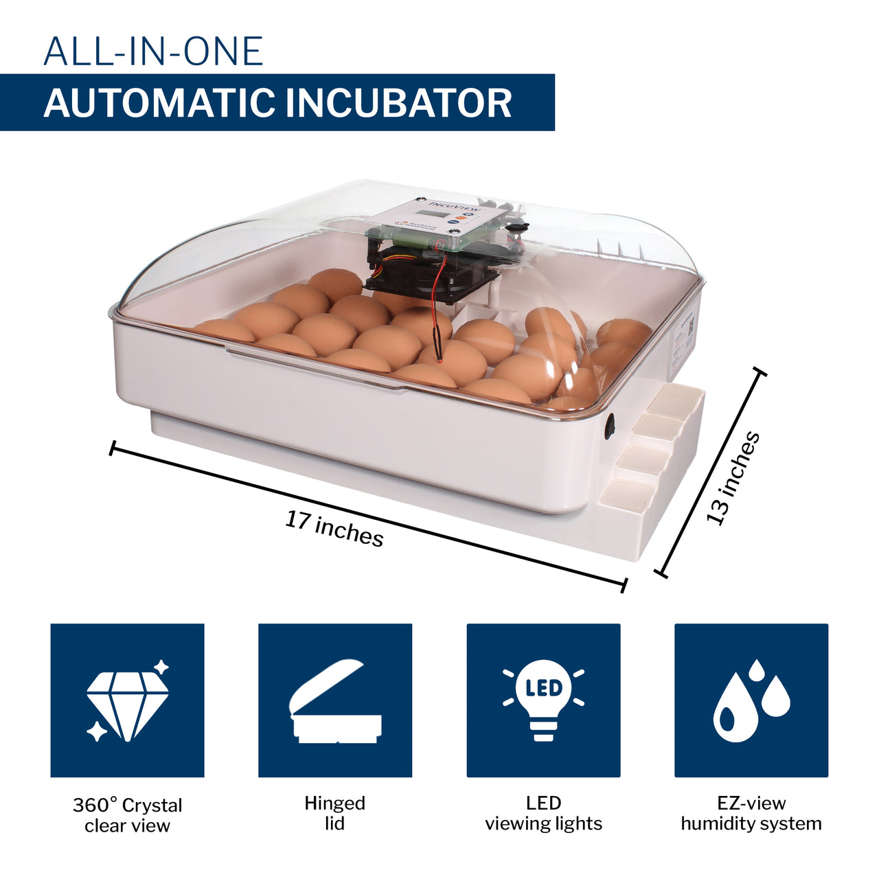 IncuView 3 Pro™ All-In-One Automatic Egg Incubator