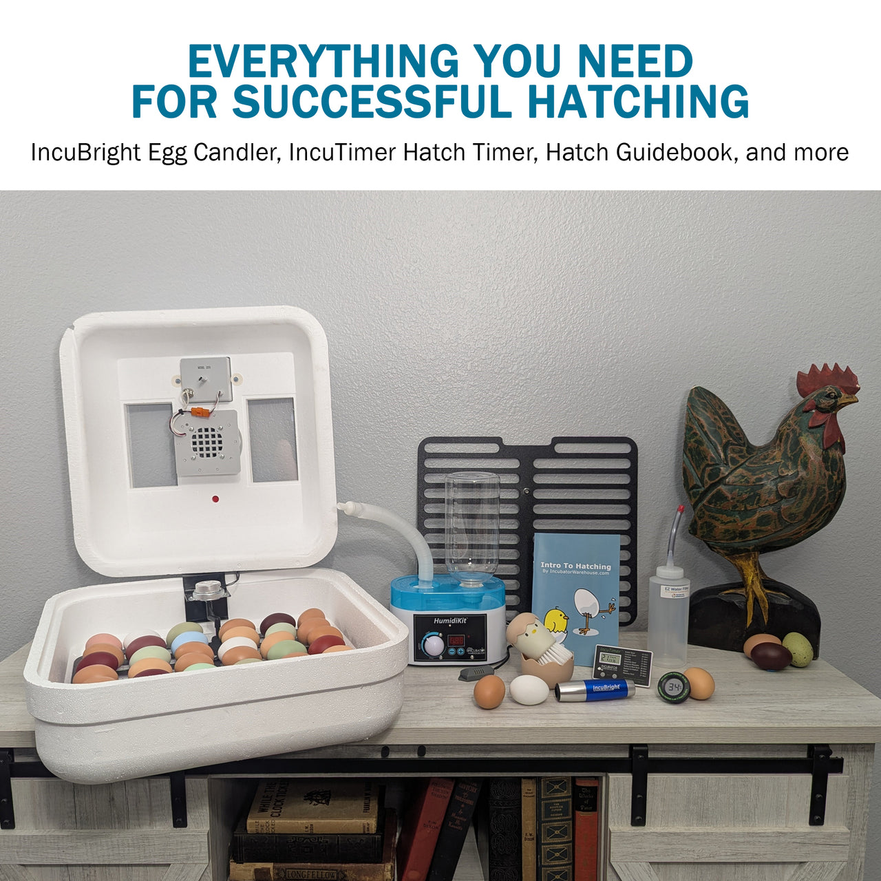 HovaBator 2370 Circulated Air Egg Incubator Deluxe Combo Kit