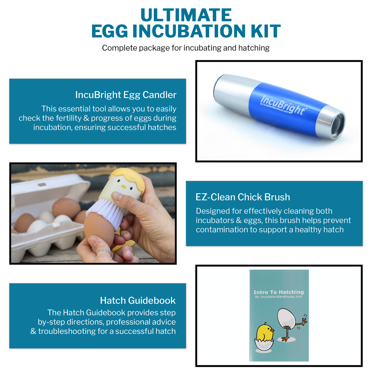 IncuView™ 3 Pro Automatic Egg Incubator & Brooder Ultimate Combo Kit