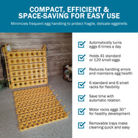 Thumbnail for Hova-Bator Automatic Egg Turner with 6 Universal Egg Racks & 6 Quail Egg Racks