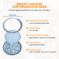 Thumbnail for AutoCoop LayLight2 Chicken Coop automatic LED light w/ timer for egg laying hens