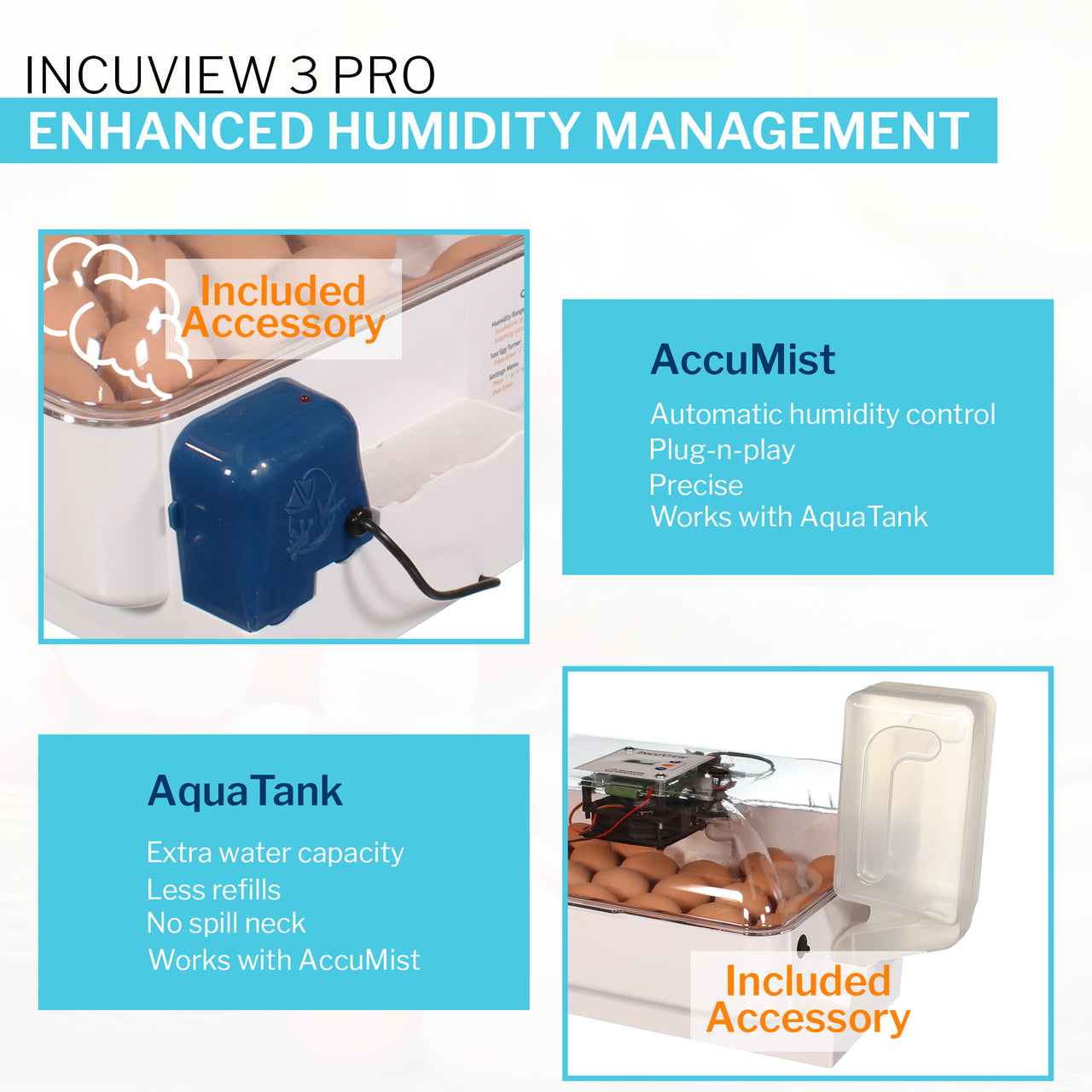 IncuView™ 3 Pro All-In-One Automatic Egg Incubator