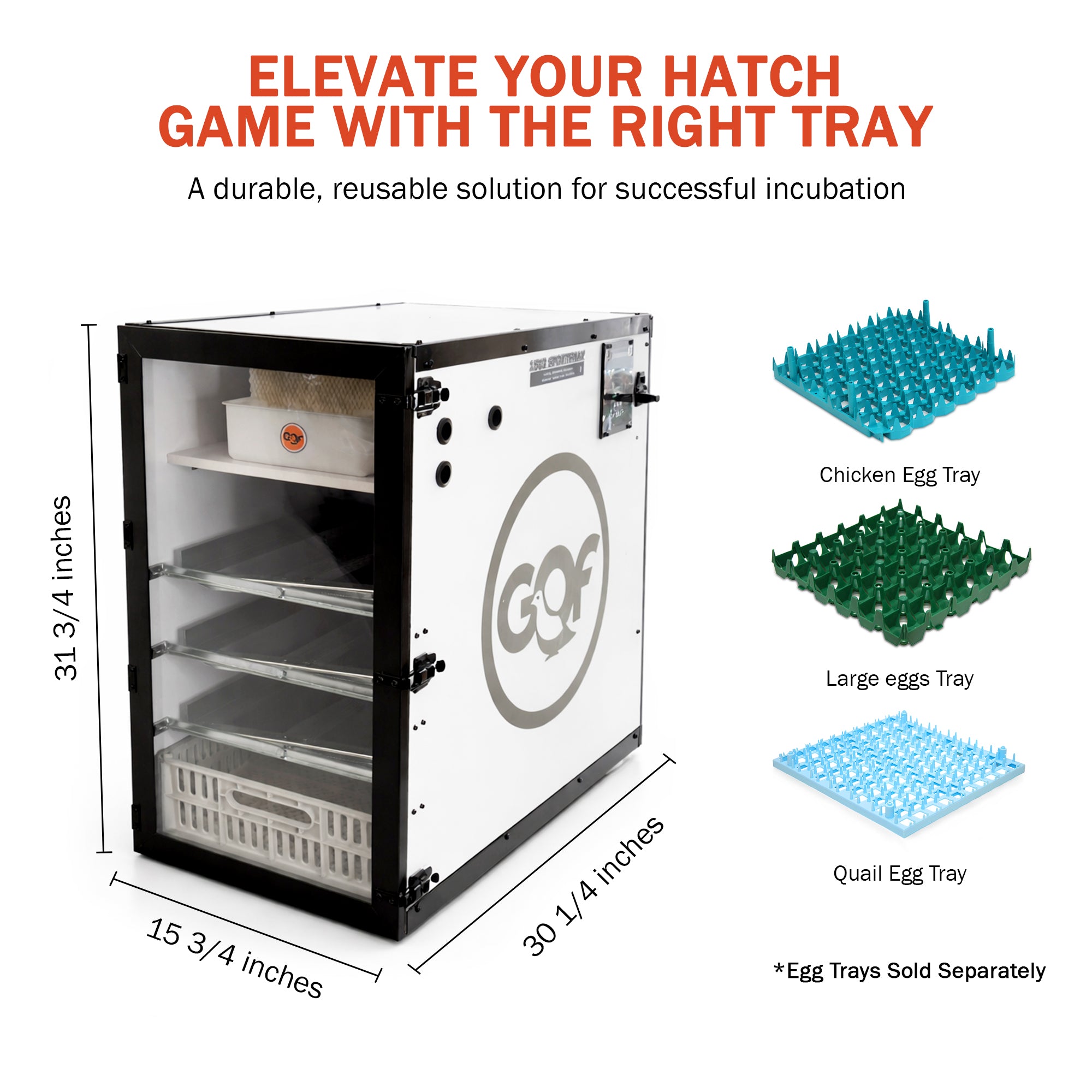 GQF 1502 Digital Sportsman Cabinet Egg Incubator & Hatcher
