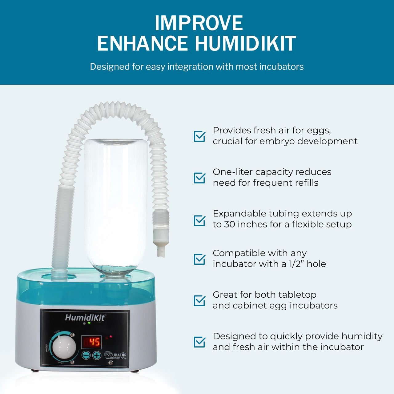 HumidiKit™ - Automatic Incubator Humidifier System