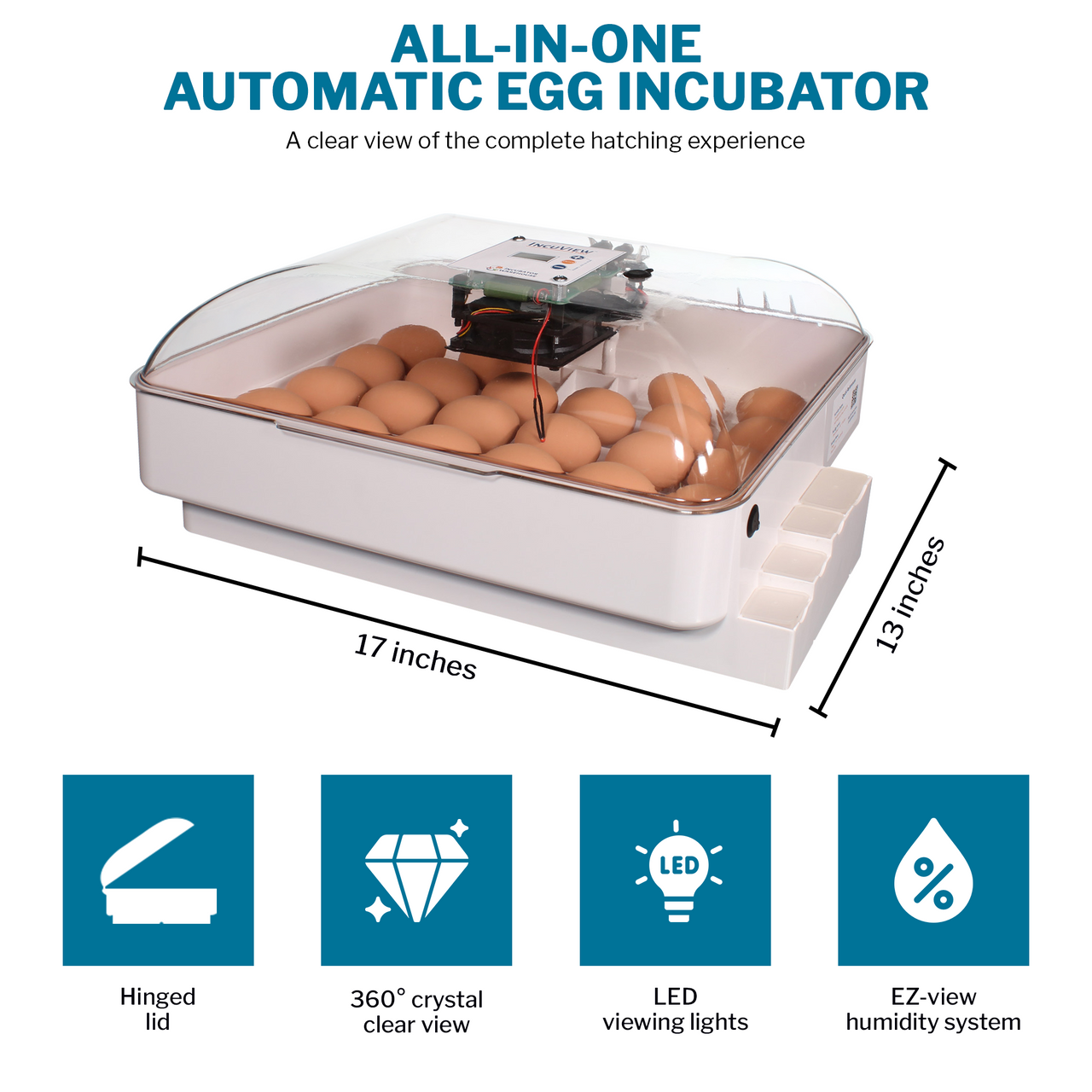 IncuView 3 Pro™ All-In-One Automatic Egg Incubator
