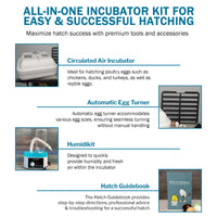 Thumbnail for HovaBator 2370 Circulated Air Egg Incubator Starter Combo Kit