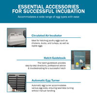 Thumbnail for HovaBator 2370 Circulated Air Egg Incubator Starter Combo Kit