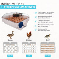 Thumbnail for IncuView™ 3 Pro All-In-One Automatic Egg Incubator