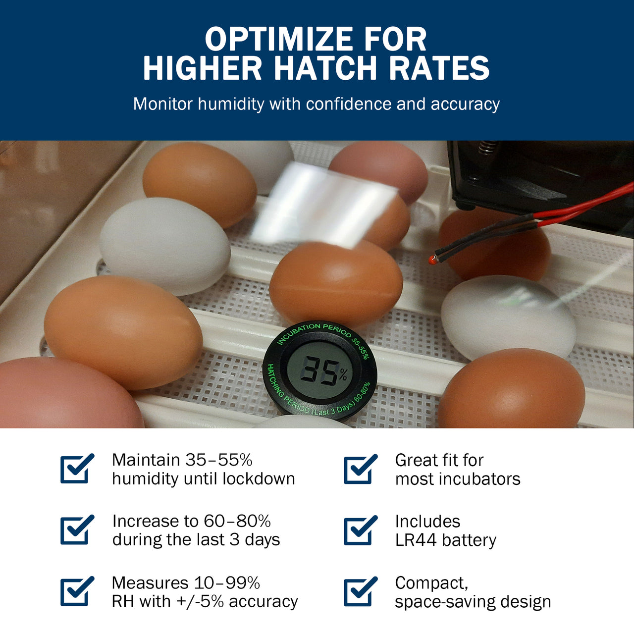Incubator Warehouse Digital Hygrometer