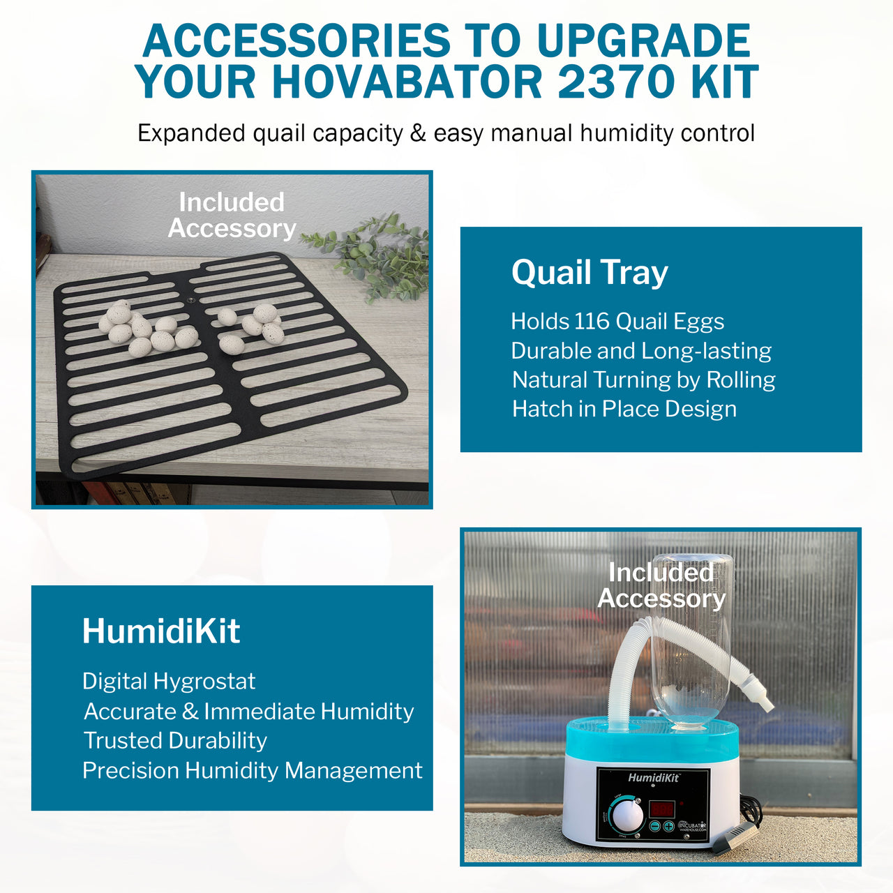 HovaBator 2370 Circulated Air Egg Incubator Starter Combo Kit