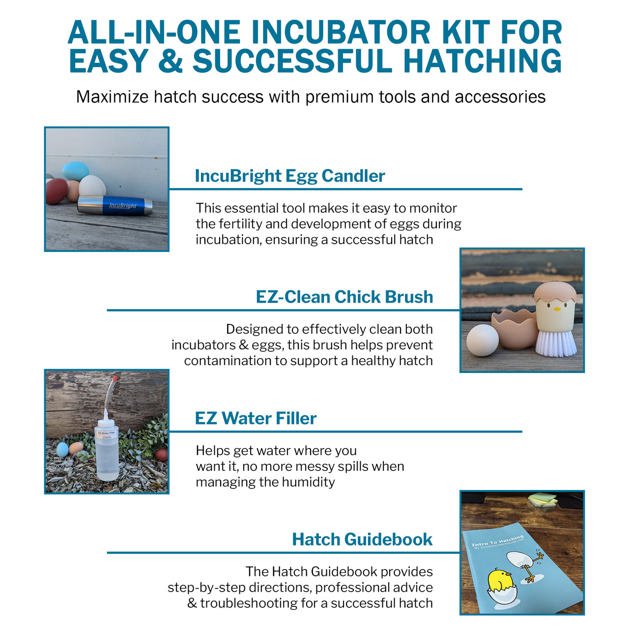 HovaBator 2370 Circulated Air Egg Incubator Deluxe Combo Kit