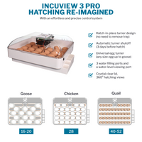 Thumbnail for IncuView 3 Pro™ All-In-One Automatic Egg Incubator