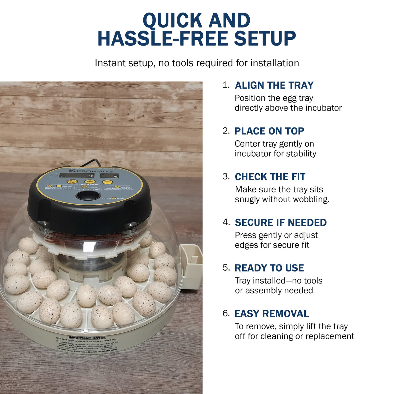 Egg Trays for Kebonnixs Egg Incubator (Various Sizes)