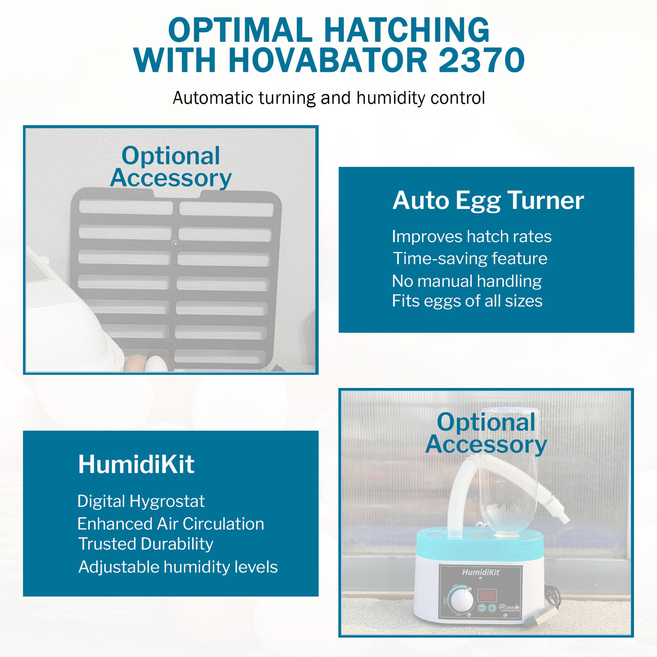 HovaBator 2370 Circulated Air Egg Incubator Starter Combo Kit