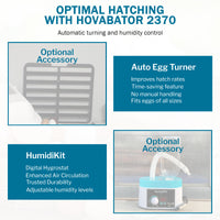 Thumbnail for HovaBator 2370 Circulated Air Egg Incubator Starter Combo Kit
