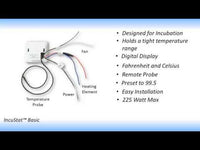 Thumbnail for IncuStat™ Basic Digital Electronic Egg Incubator Thermostat