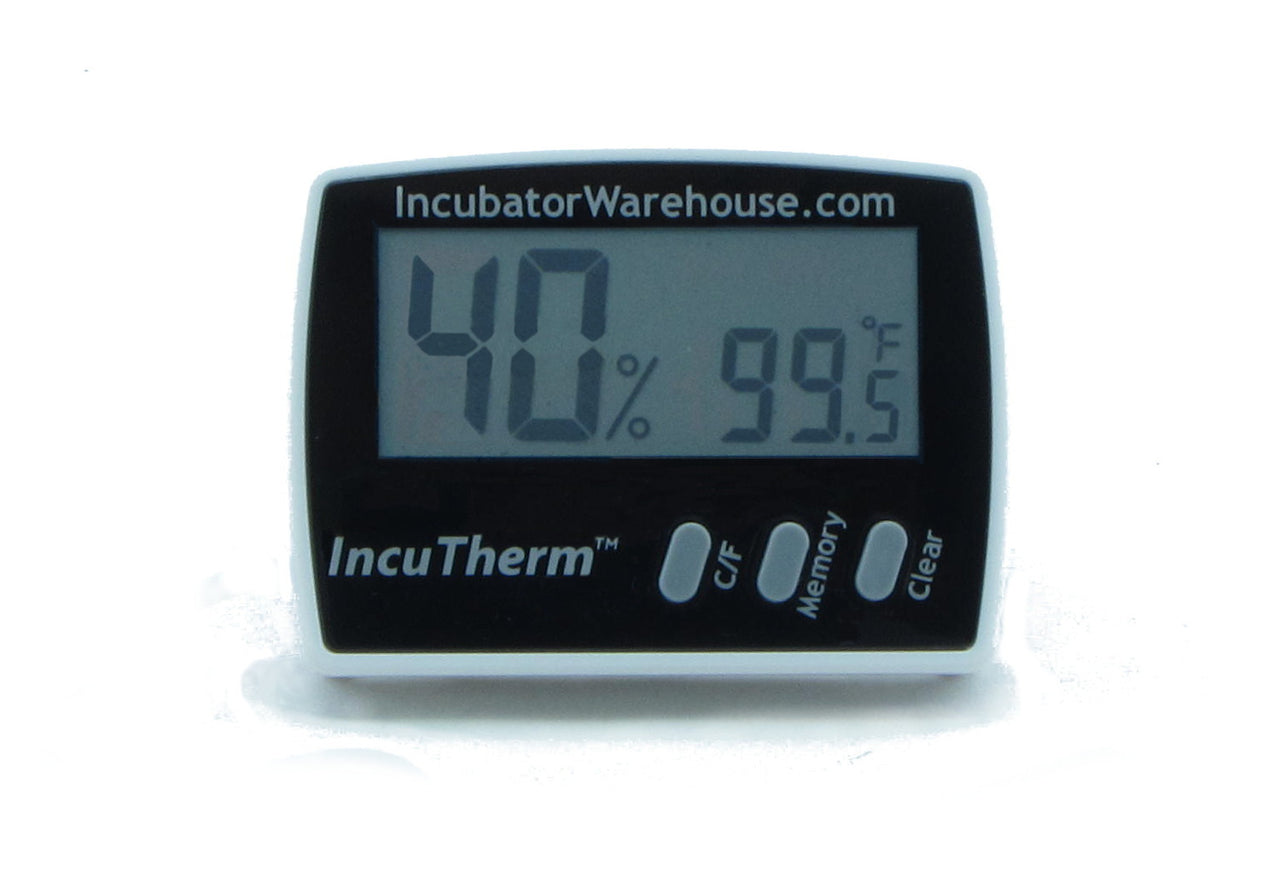 IncuTherm™ Plus Digital Thermometer/Hygrometer w Min/Max Memory & Remote  Probe, Egg Incubators, Large Display, Reads Celsius & Fahrenheit +/-1°,  Humidity Reads Accurate +/- 5%, chicken, quail, goose, duck, turkey,  pheasant, poultry, reptile